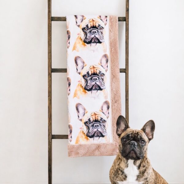 French Bulldog Premium Plush Luxury Minky Blanket | Designer Dog Collection Throw