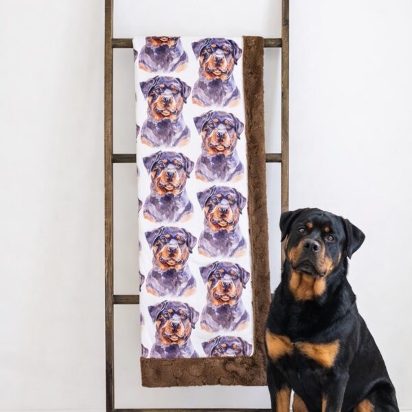 Rottweiler Premium Plush Luxury Minky Blanket | Designer Dog Collection Throw