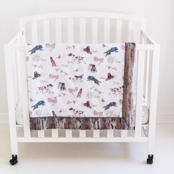 Hunting Dogs and Pheasant Children's Minky Blanket - Handmade - Ultra Premium