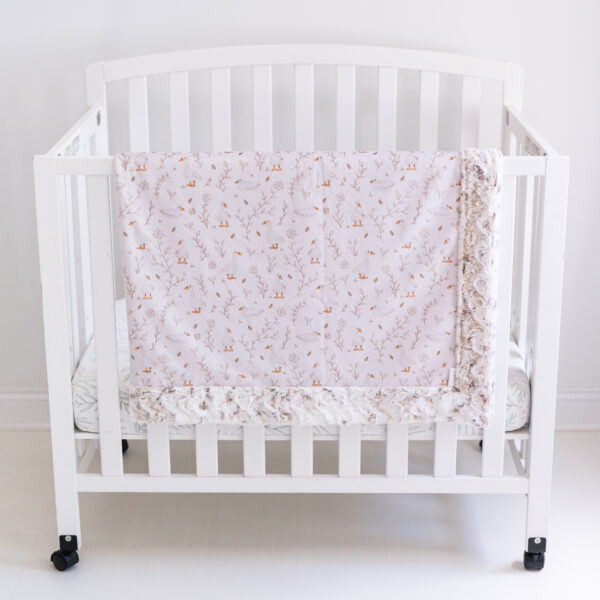 Tan Watercolor Goose Children's Minky Blanket - Handmade - Ultra Premium