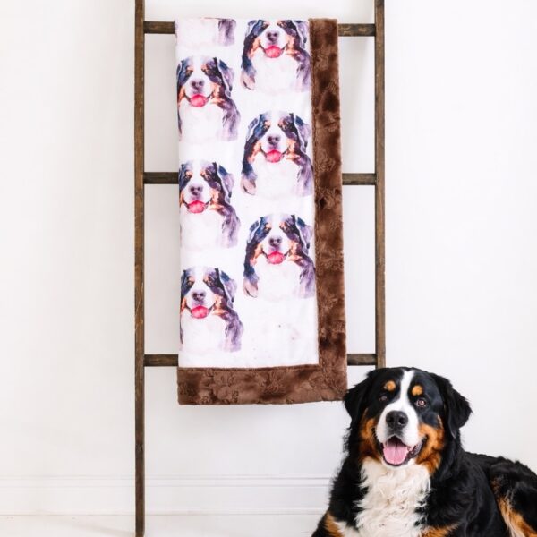 Bernese Mountain Dog Premium Plush Luxury Minky Blanket | Designer Dog Collection Throw