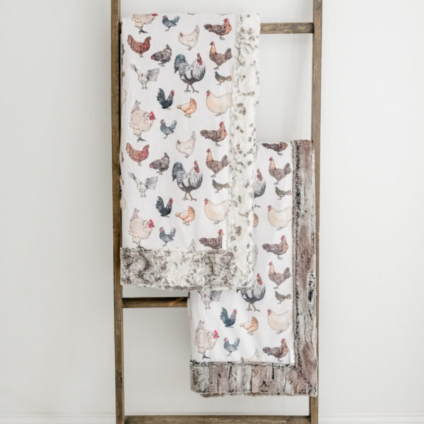 Crazy for Chickens Luxury Minky Blanket
