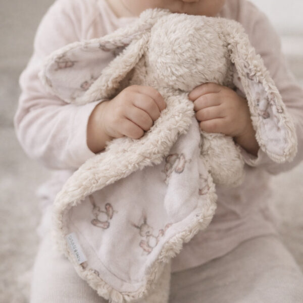 Luxe Minky Bunny Lovey Security Blanket | Plums and Pumpkins