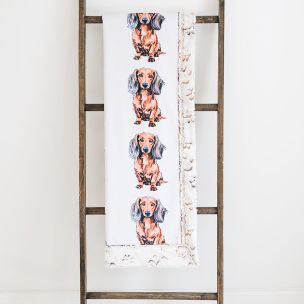 Dachshund Premium Plush Luxury Minky Blanket | Designer Dog Collection Throw