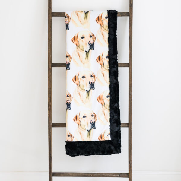 Yellow Labrador Premium Plush Luxury Minky Blanket | Designer Dog Collection Throw