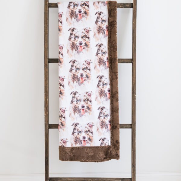 Australian Shepherd Premium Plush Luxury Minky Blanket | Designer Dog Collection Throw