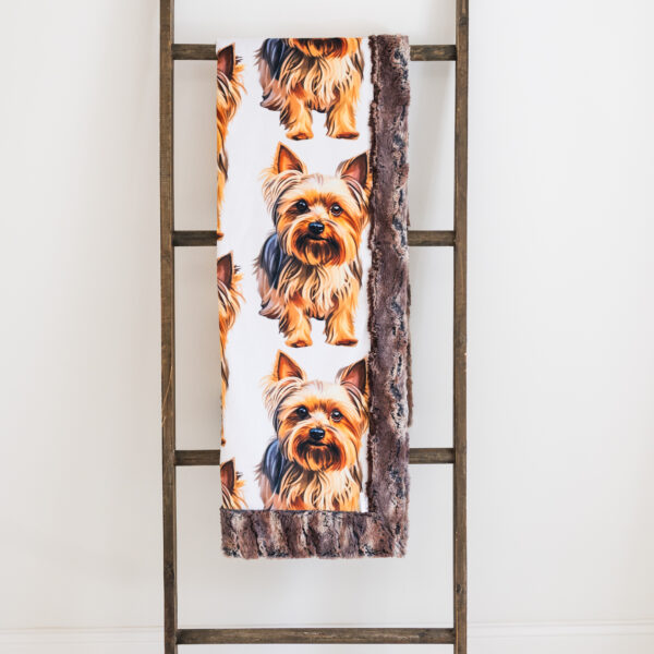 Yorkie Premium Plush Luxury Minky Blanket | Designer Dog Collection Throw