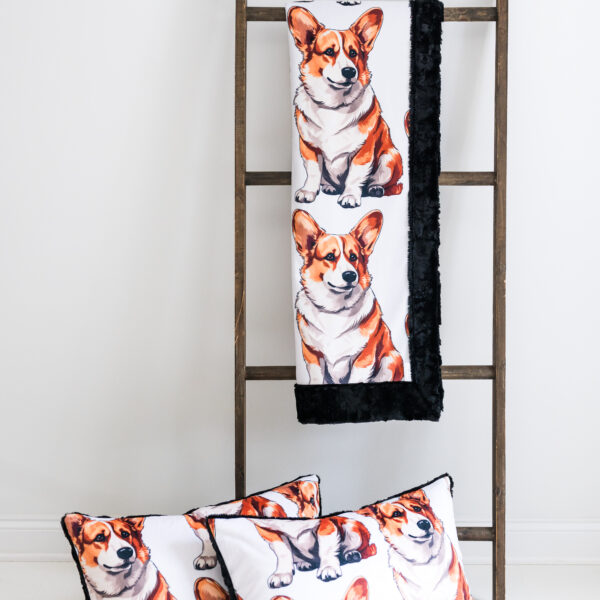 Corgi Premium Plush Luxury Minky Blanket | Designer Dog Collection Throw