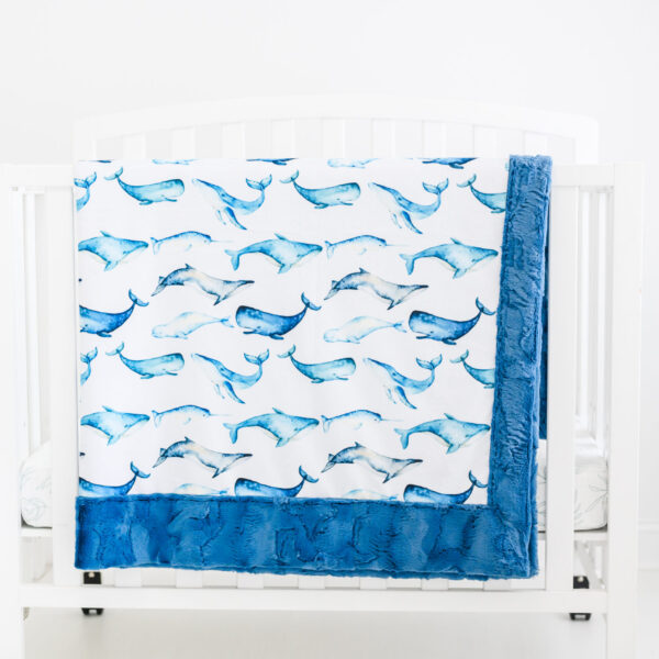 Watercolor Whales // White