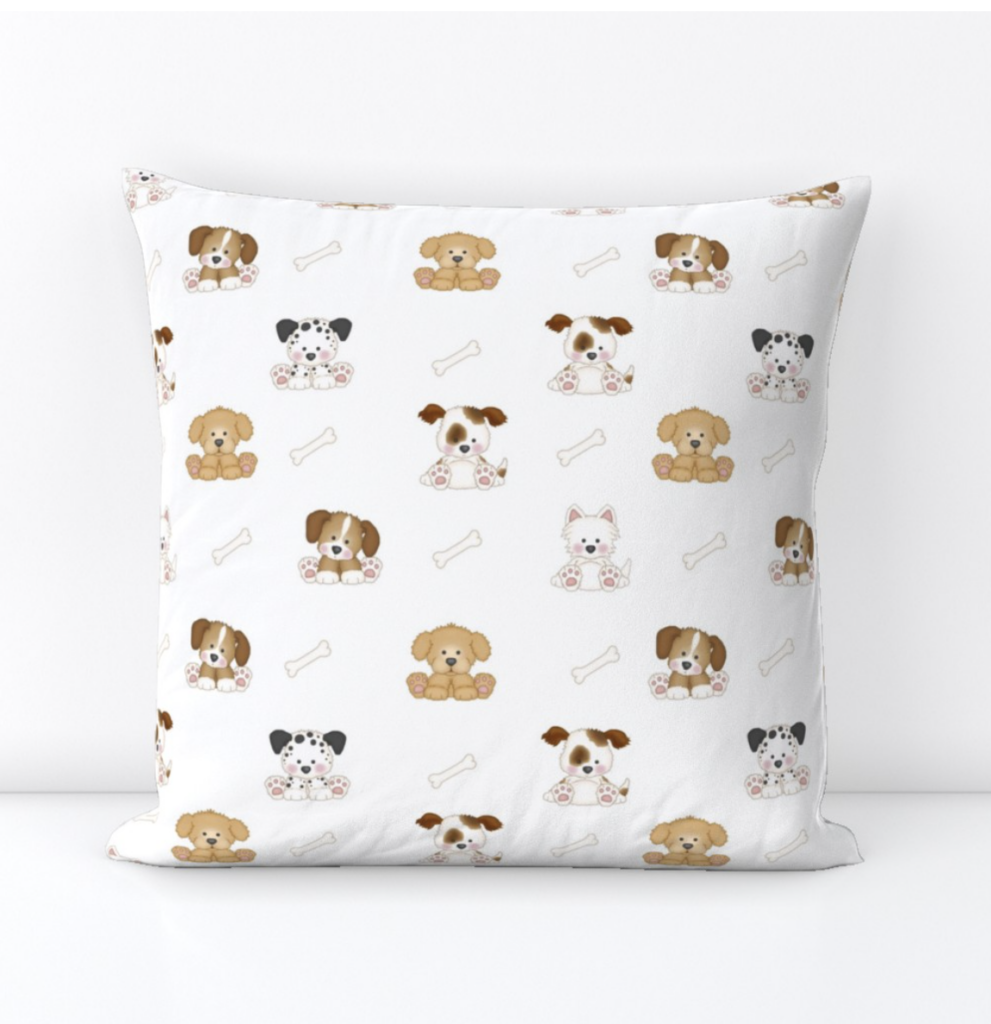 Puppy Dog Bones Plums and Pumpkins Handmade Blankets